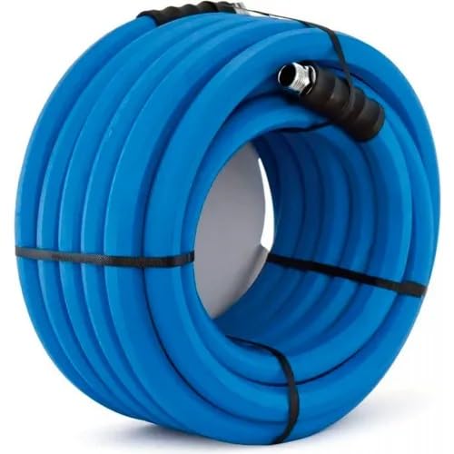 5/8 Inch x 100 Foot EPDM Rubber Hot Water Hose with Brass Fittings A170800