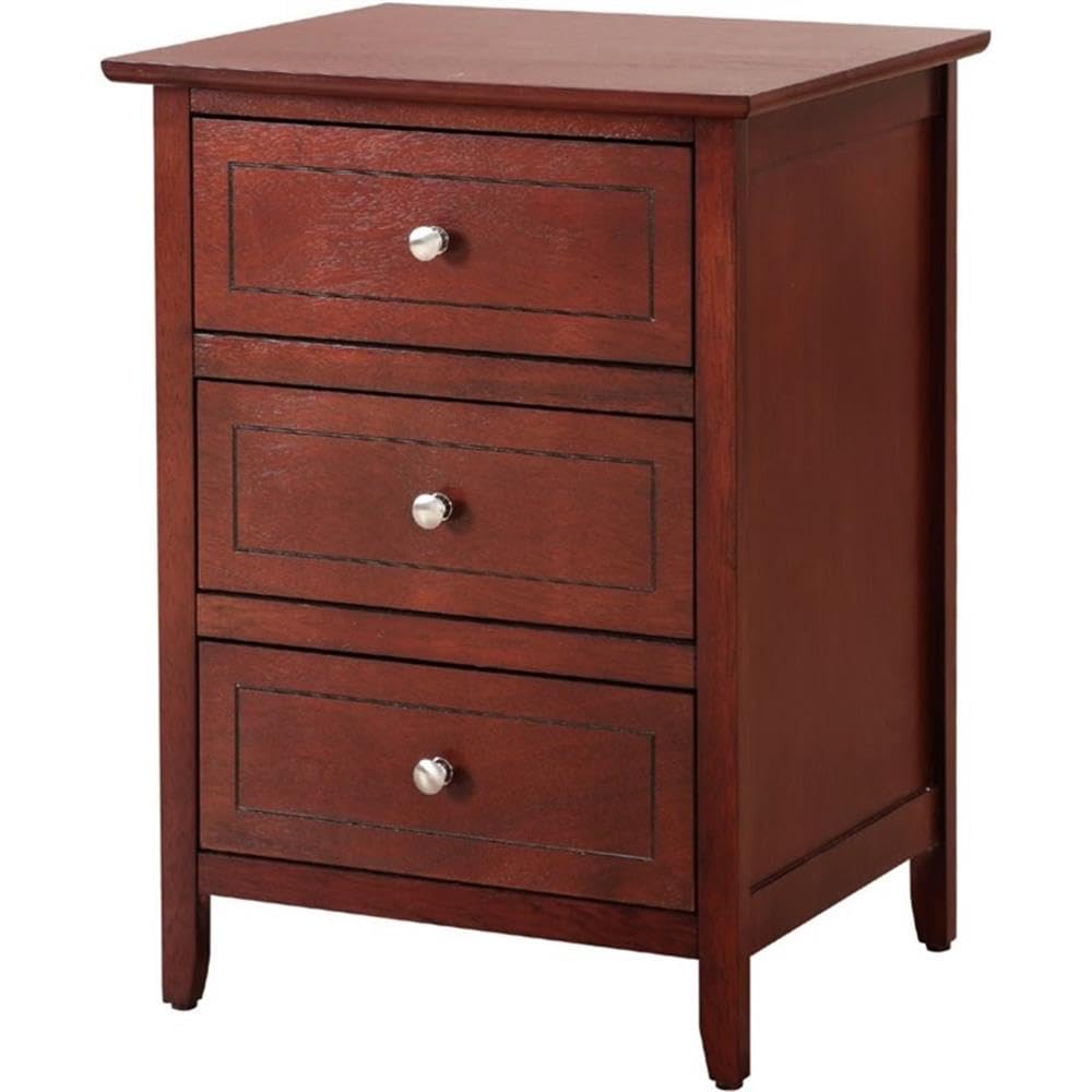 Cherry 3 Drawer Nightstand P43907