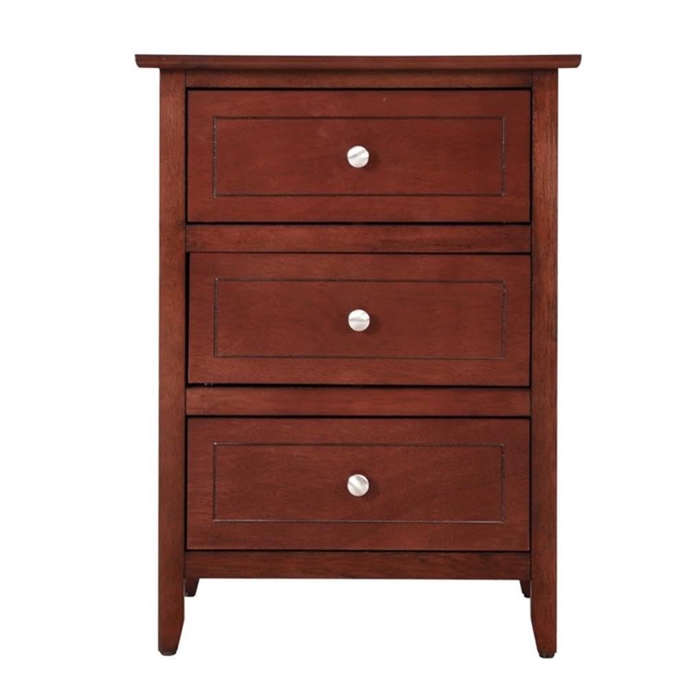 Cherry 3 Drawer Nightstand P43907