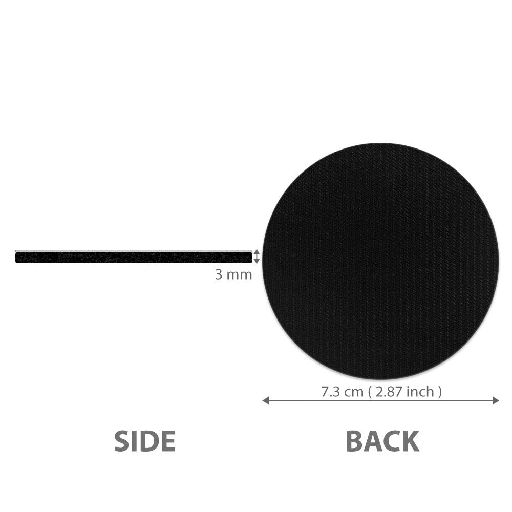 Black White Absorbent Round Car Coasters 2pcs Set F328313