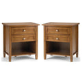 2-Piece Wood 24" Bedside Nightstand Table Set E44933