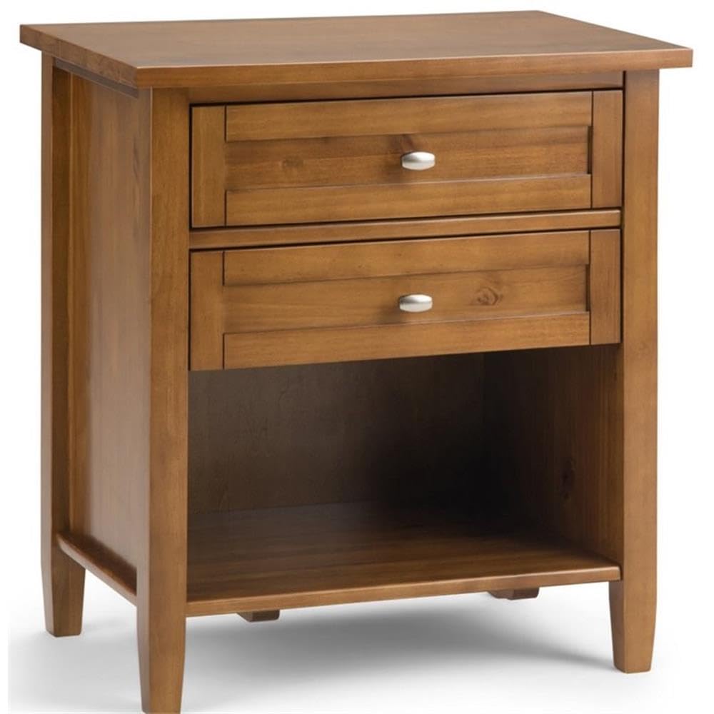 2-Piece Wood 24" Bedside Nightstand Table Set E44933