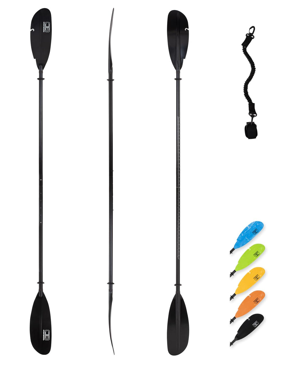 Adjustable Fishing Kayak Paddle with Paddle Leash I18595