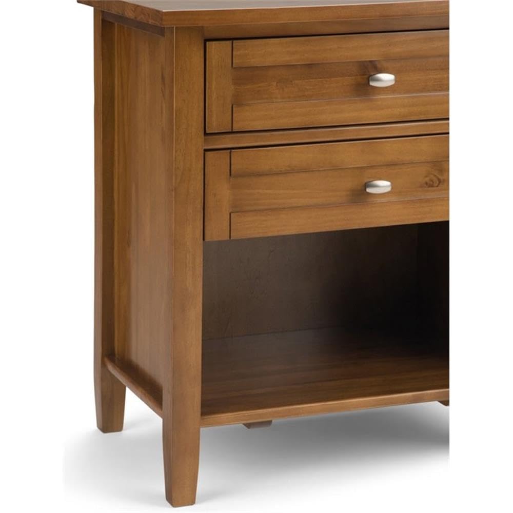 2-Piece Wood 24" Bedside Nightstand Table Set E44933