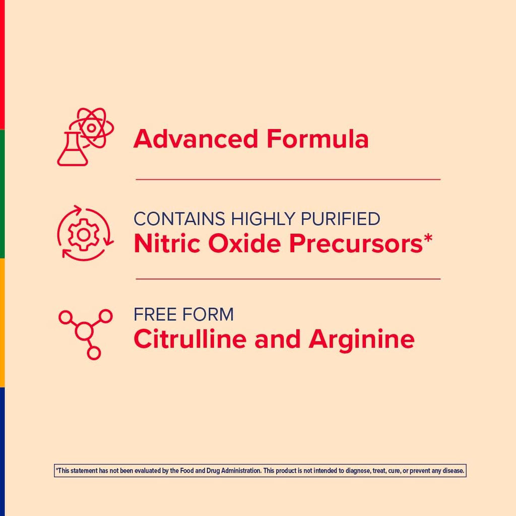 Nitric Oxide Supplement 120 Capsules with L-Citrulline and L-Arginine C978306