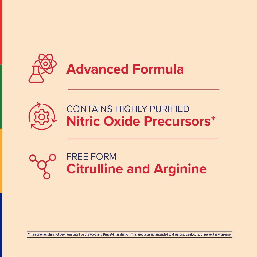 Nitric Oxide Supplement 120 Capsules with L-Citrulline and L-Arginine C978306