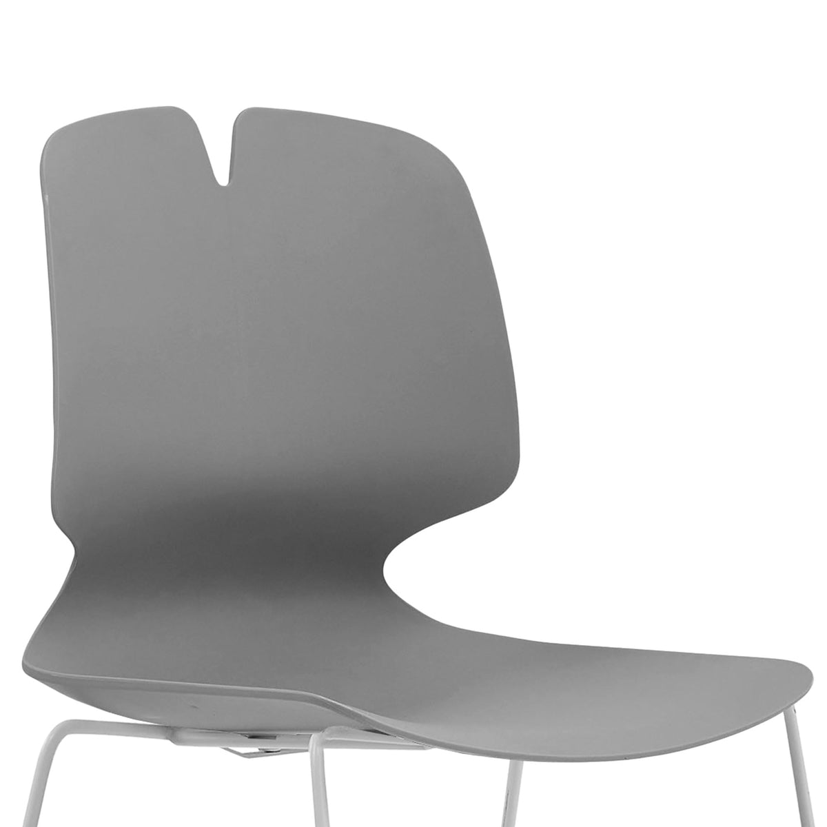 Grey Polypropylene Steel Stacked Office Chair Set F53698