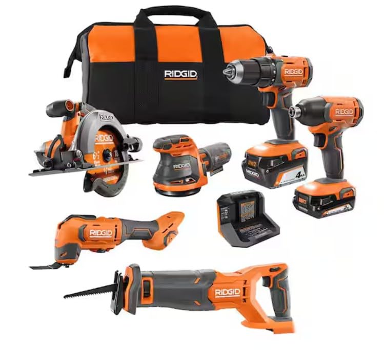 18V Cordless 6-Tool Combo Kit with Battery and Charger W1740