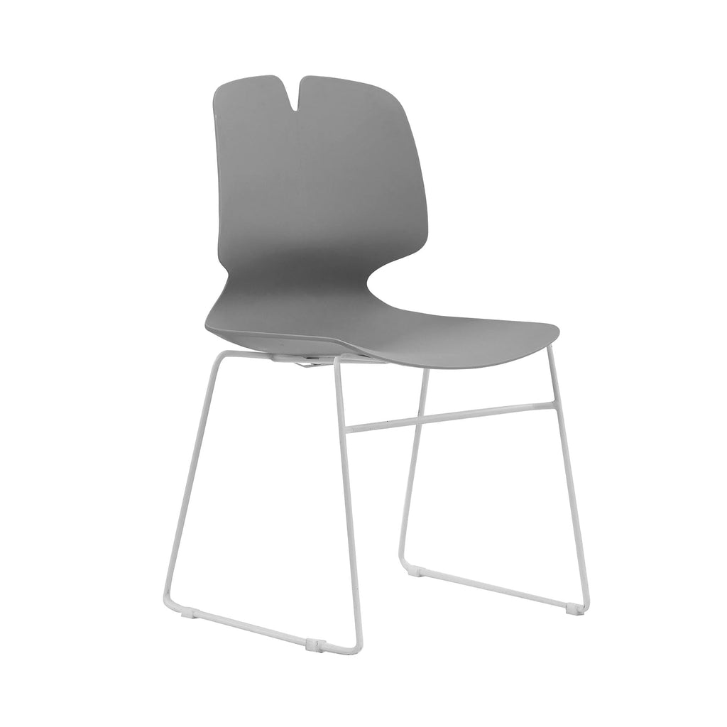 Grey Polypropylene Steel Stacked Office Chair Set F53698
