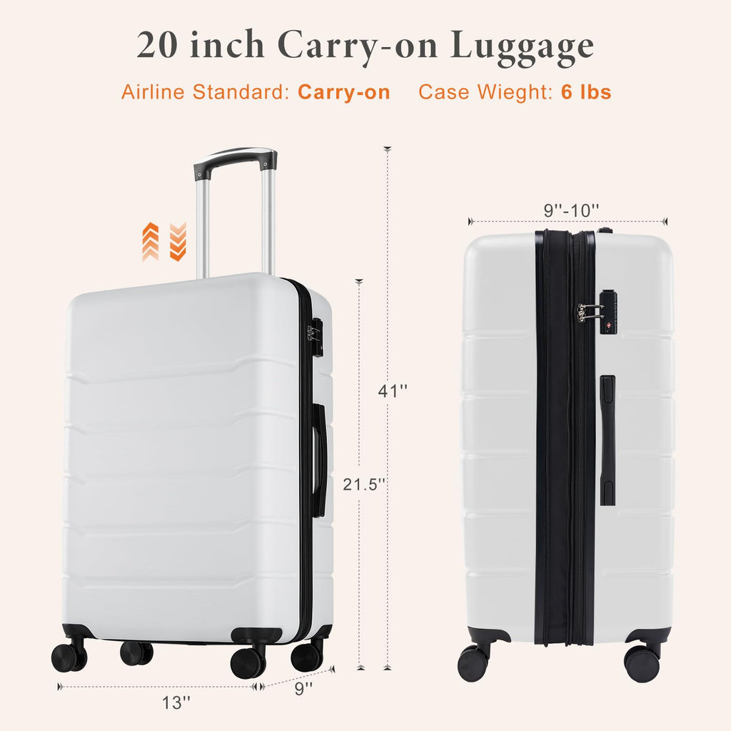 20 Inch Carry On Luggage with Spinner Wheels U518