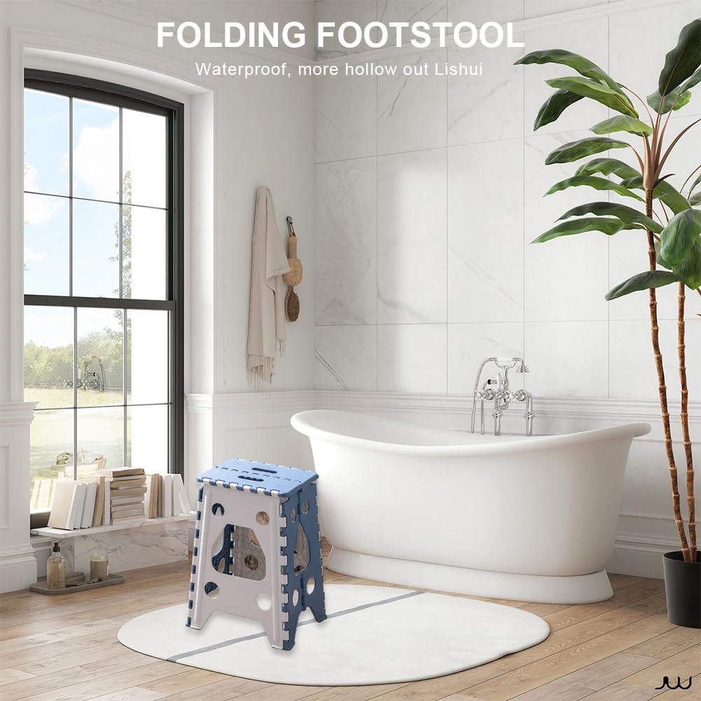 18in Heavy Duty Non Slip Folding Step Stool with Handle X546