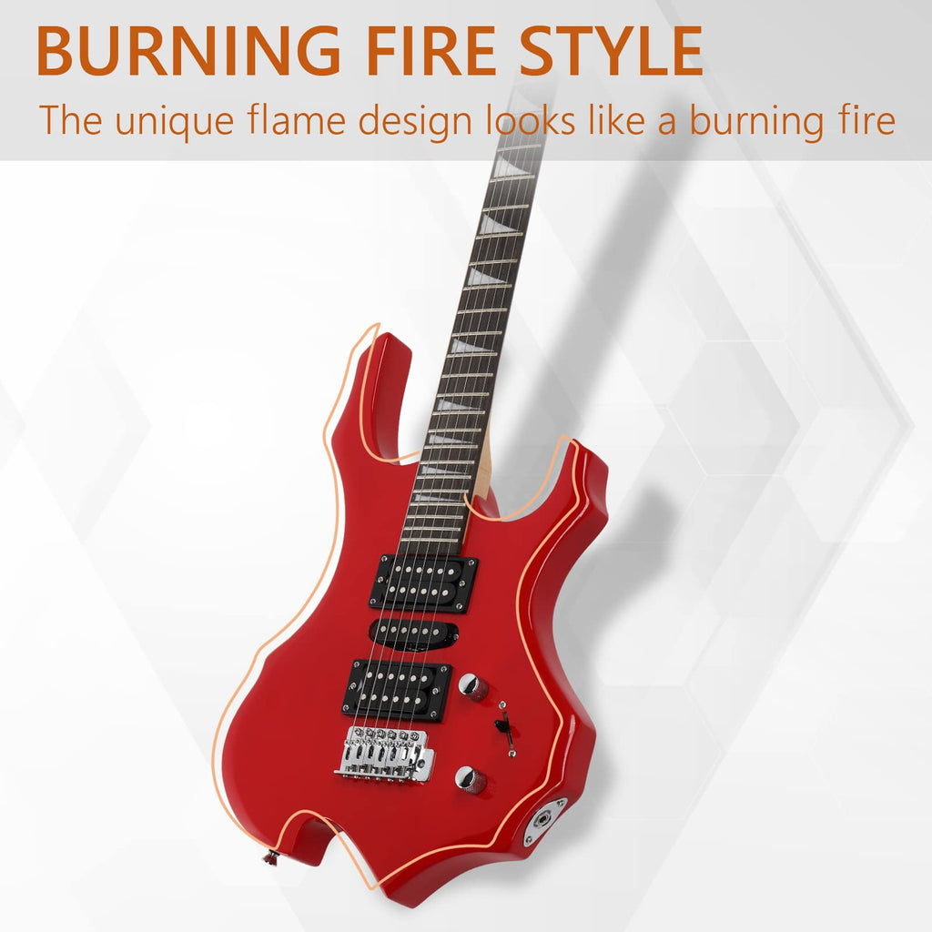 Red Electric Guitar Kit with Amplifier P9432