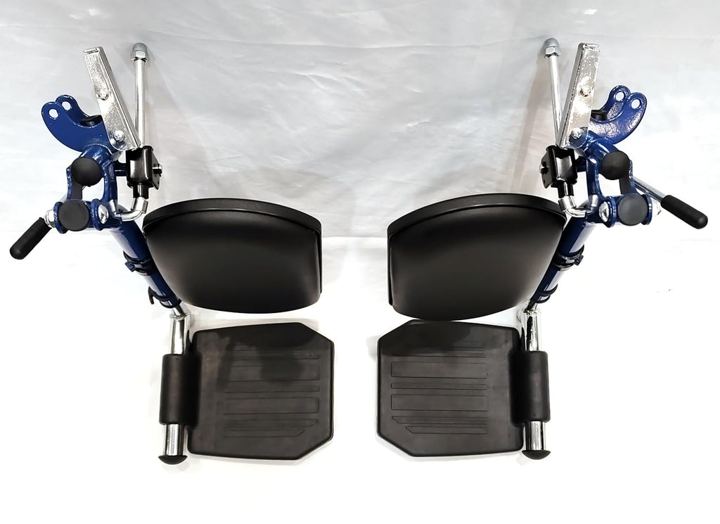 Blue Wheelchair Elevating Leg Rest with Padded Calf Pad Y1134