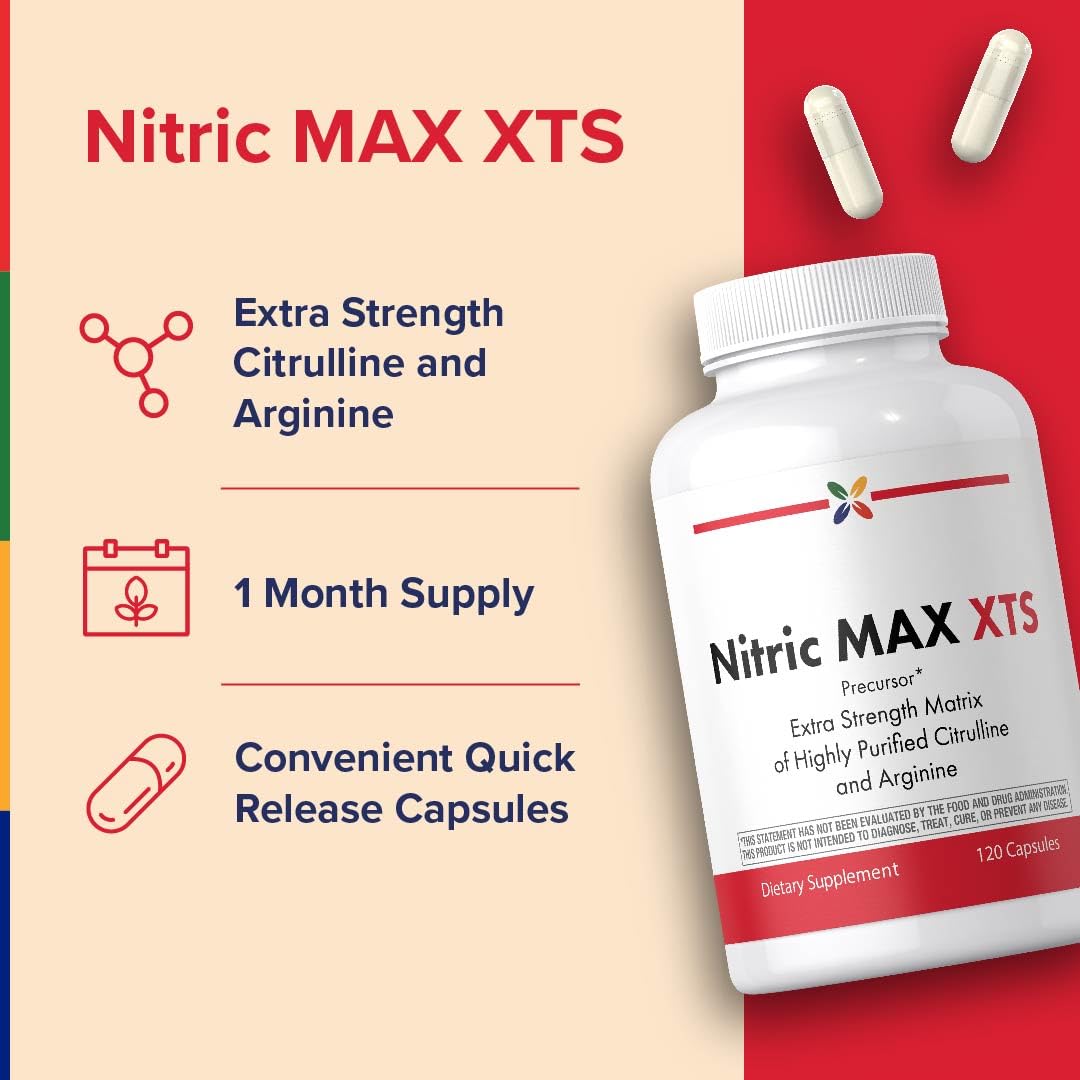 Nitric Oxide Supplement 120 Capsules with L-Citrulline and L-Arginine C978306