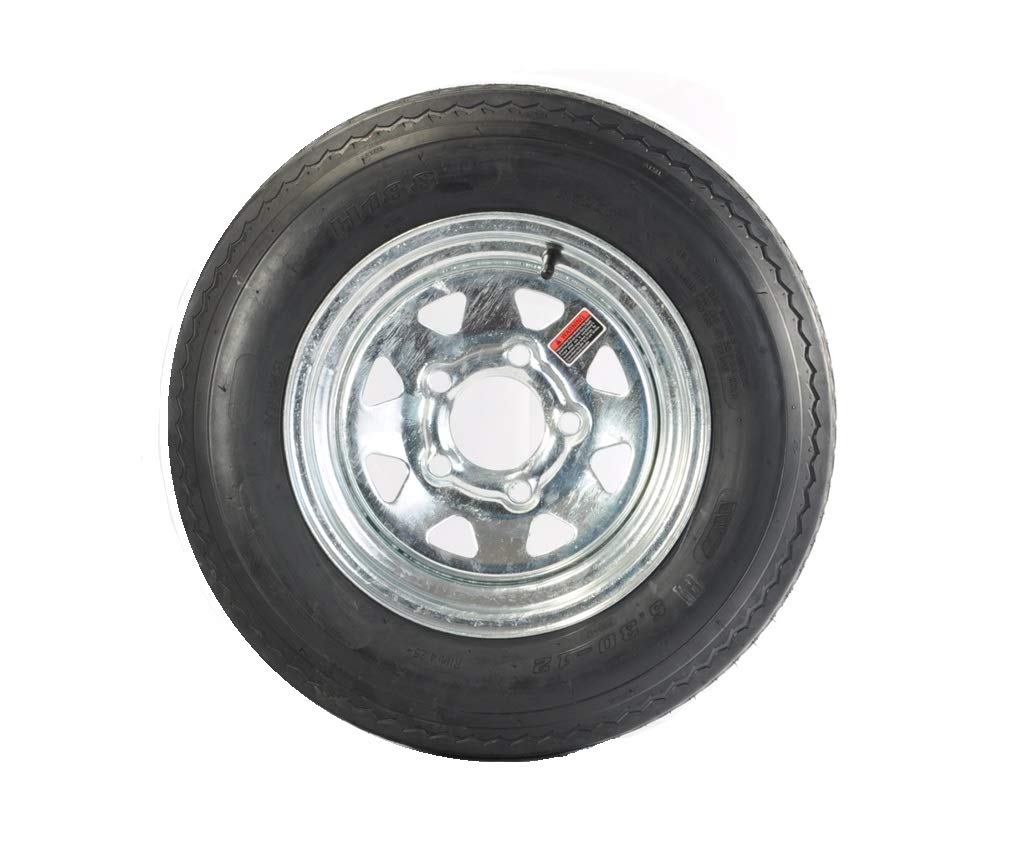 Galvanized Trailer Tire Rim Assembly 12 In. 5 Lug S699372
