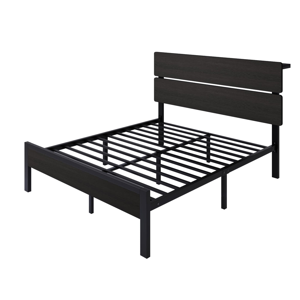 Full Size Bed Frame with Charging Station Z5091
