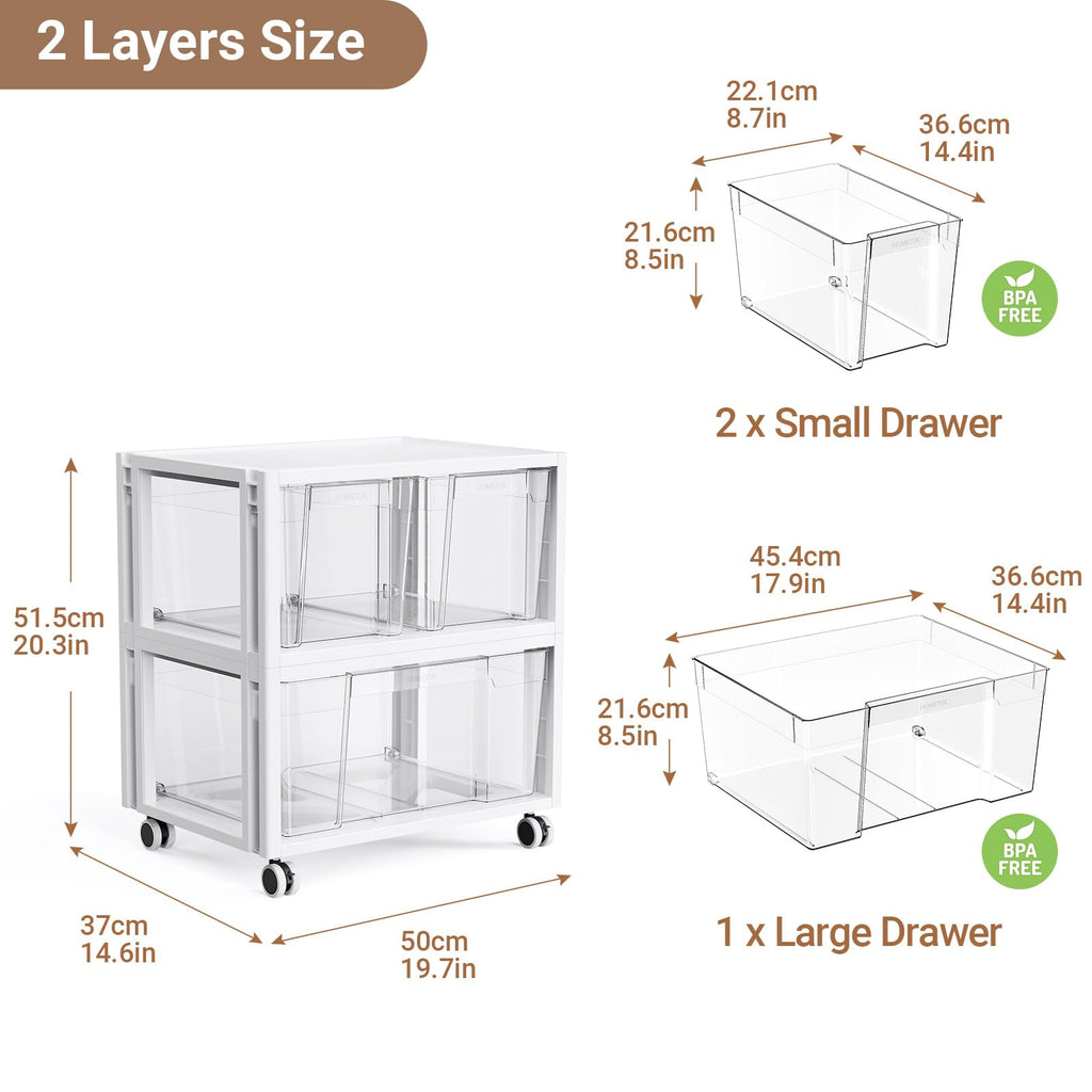 Extra Large 3 Drawer Storage Cart Q8157