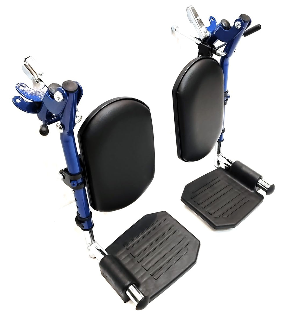 Blue Wheelchair Elevating Leg Rest with Padded Calf Pad Y1134