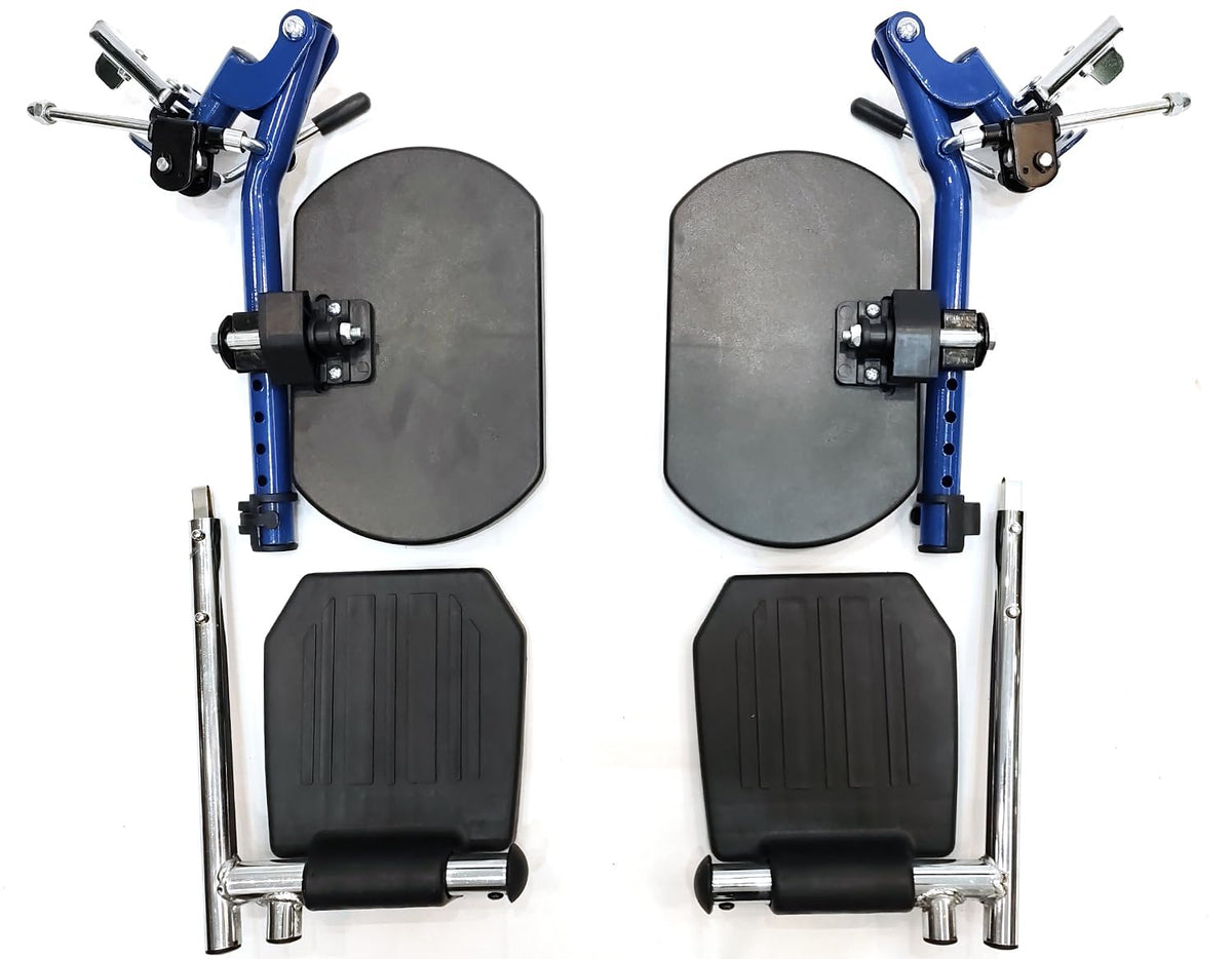 Blue Wheelchair Elevating Leg Rest with Padded Calf Pad Y1134