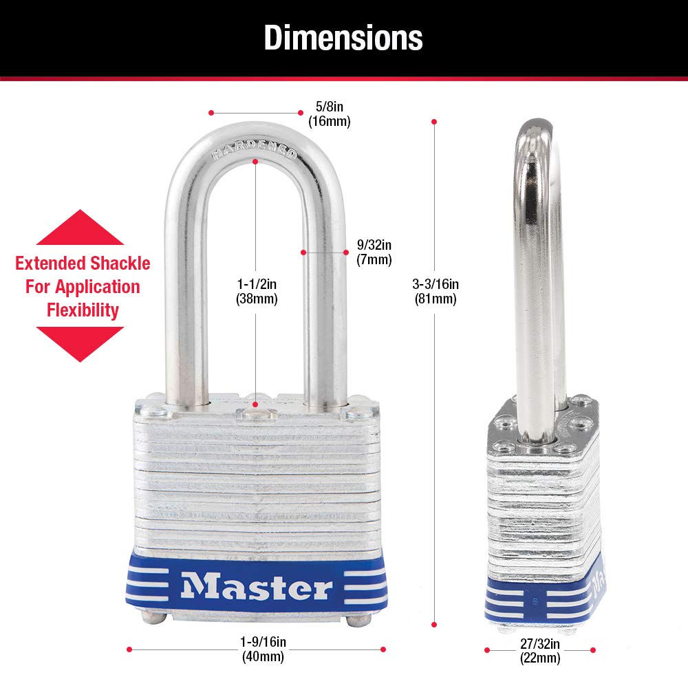 Outdoor Keyed-Alike Padlock 4 Pack U341126