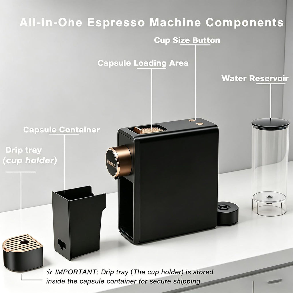 20 Bar Programmable Espresso Machine with 18oz Tank I8323