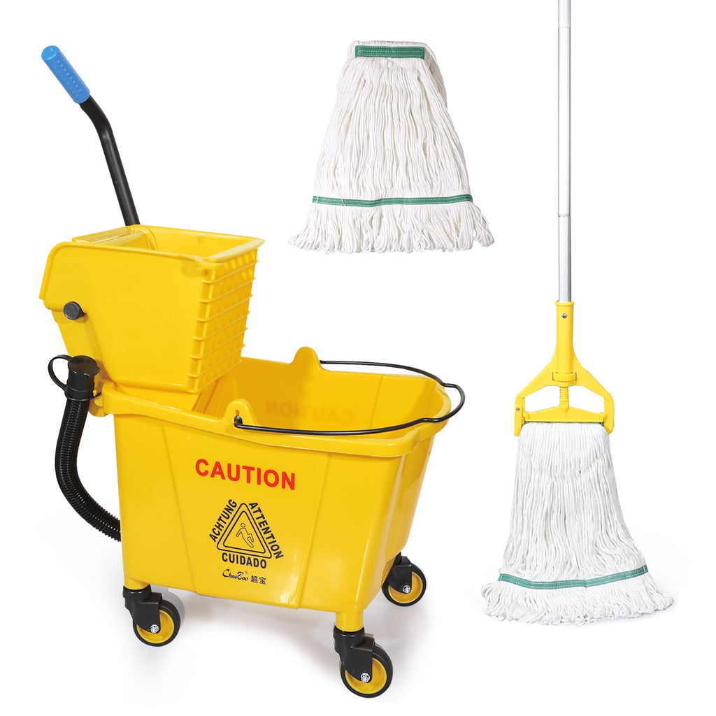 35Qt Mop Bucket with Wringer and Drain Hose R8511