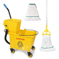 35Qt Mop Bucket with Wringer and Drain Hose R8511