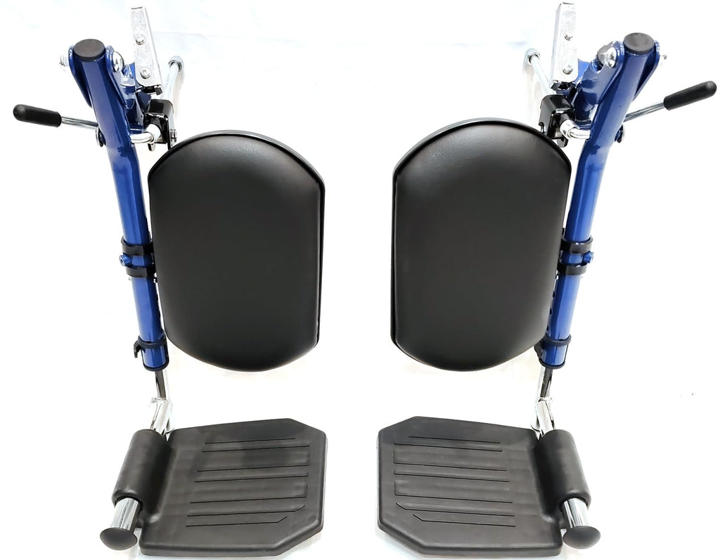 Blue Wheelchair Elevating Leg Rest with Padded Calf Pad Y1134