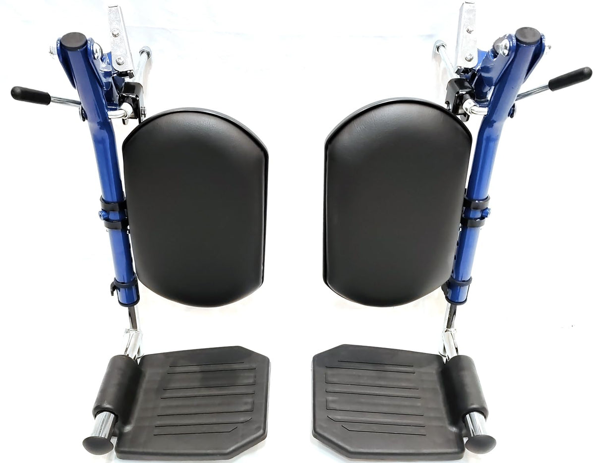 Blue Wheelchair Elevating Leg Rest with Padded Calf Pad Y1134