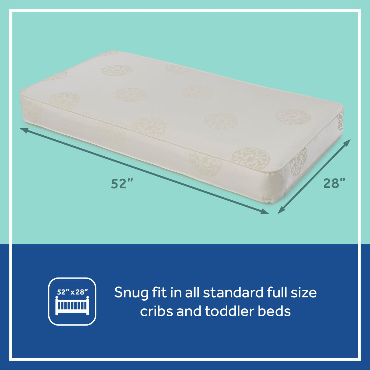 Cotton 2 Stage Waterproof Crib Mattress W18852