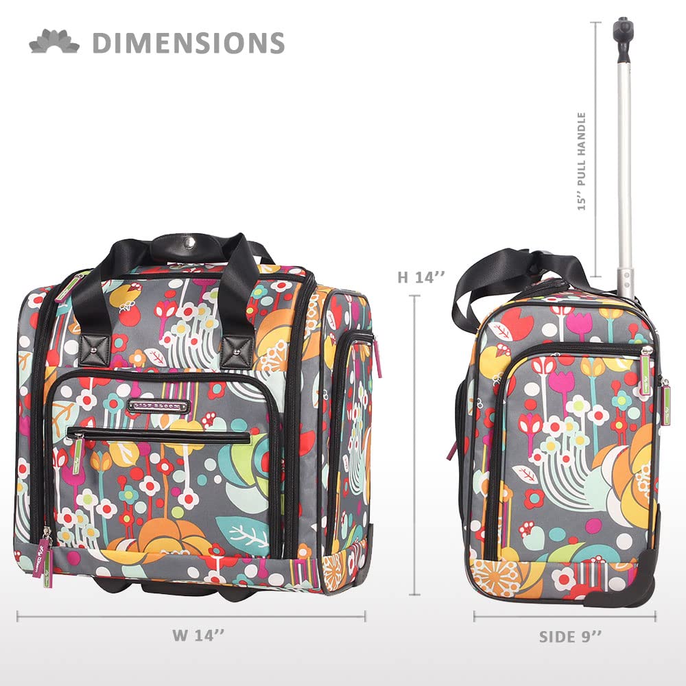 15 Inch Carry On Rolling Wheels Suitcase N2415