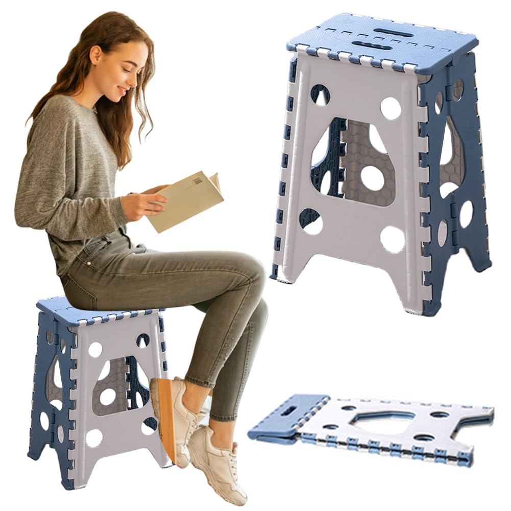 18in Heavy Duty Non Slip Folding Step Stool with Handle X546
