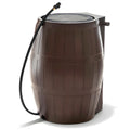 Brown 50 Gallon Flat-Back Rain Barrel with Spigots T5951