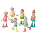 Wooden Family Dolls Set of 7 B56038