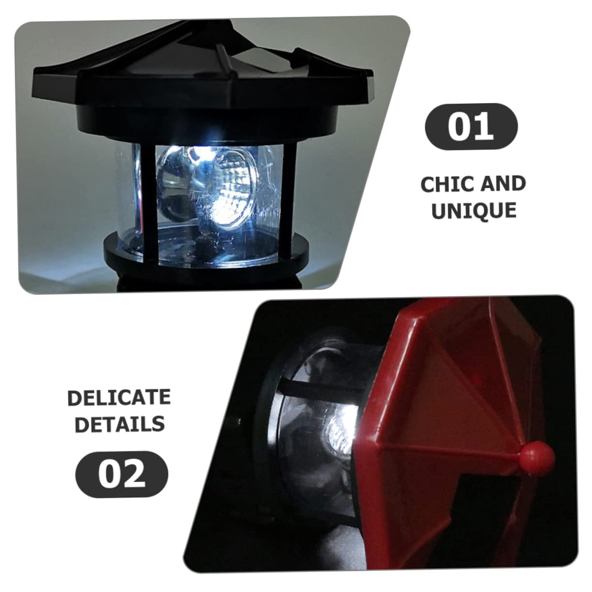 Solar Powered Lighthouse LED Garden Light R848