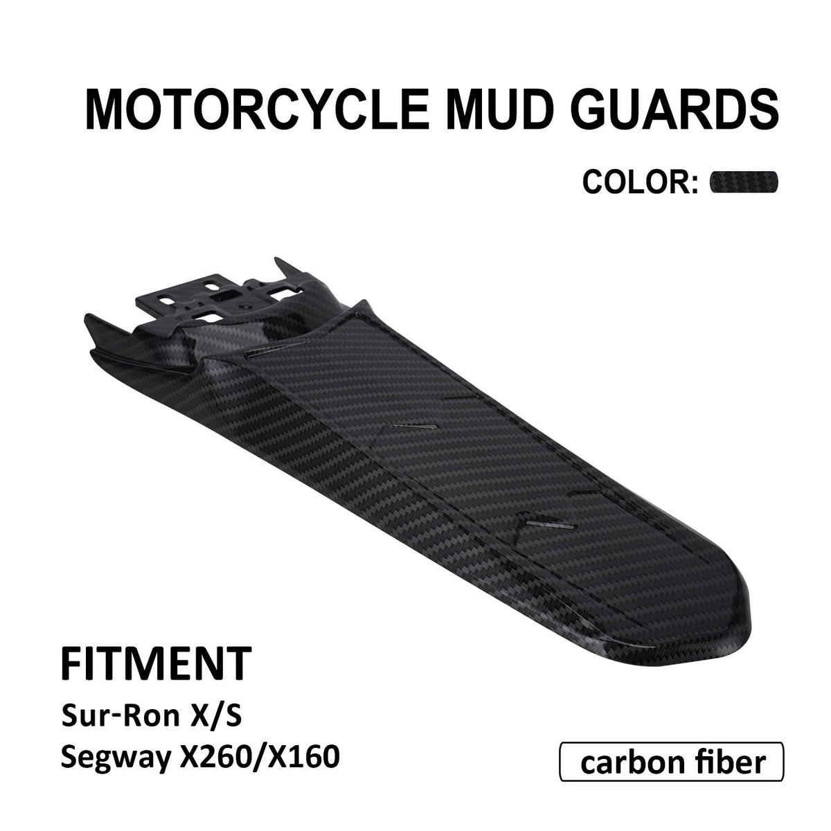 Carbon Fiber Extended Rear Fender Electric Dirt Bike S654
