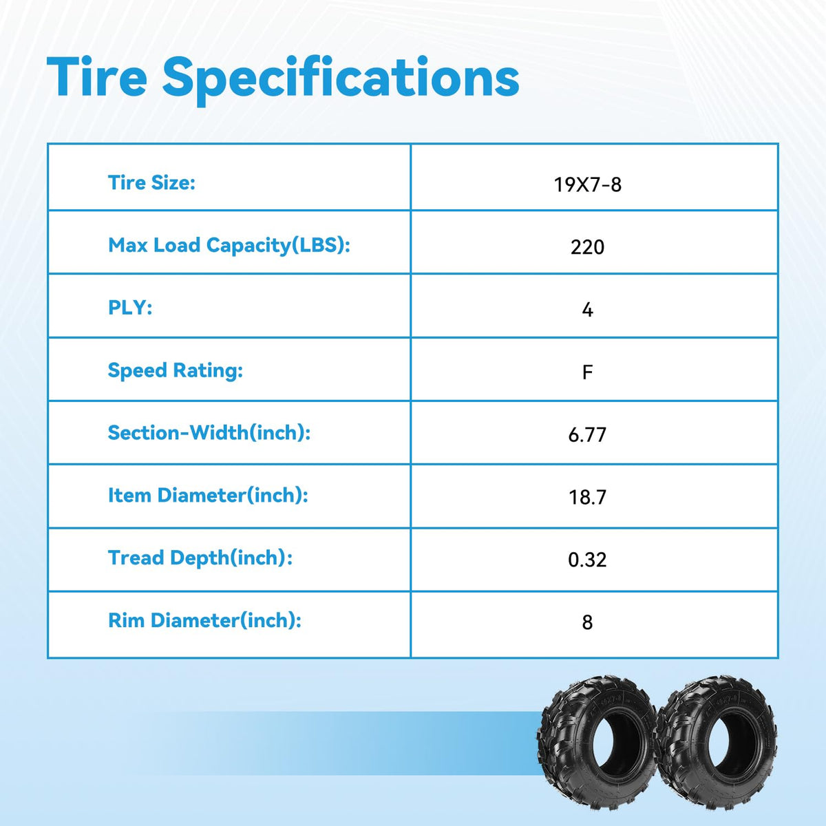 19x7-8 Tubeless Tire I959618