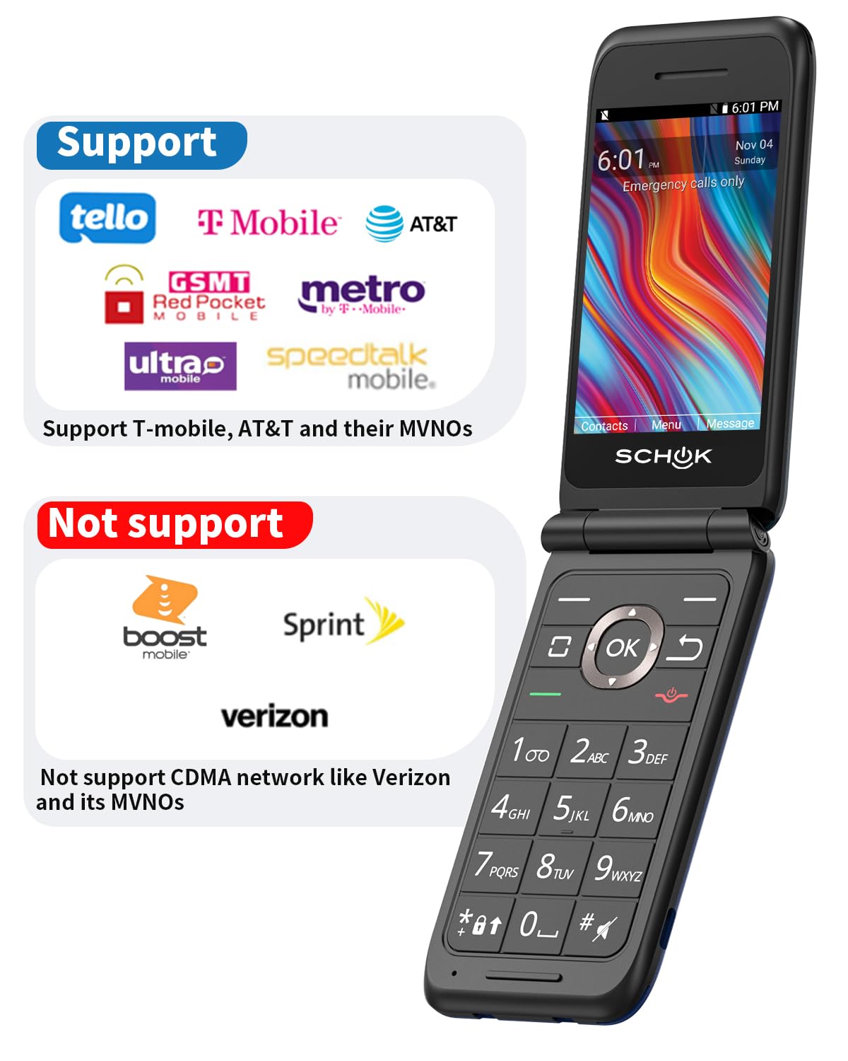 4G Flip Phone with Replaceable Shells G994