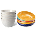 22 oz Cereal Bowls Set of 4 and 8.5" Pasta Bowls Set of 4 I74155
