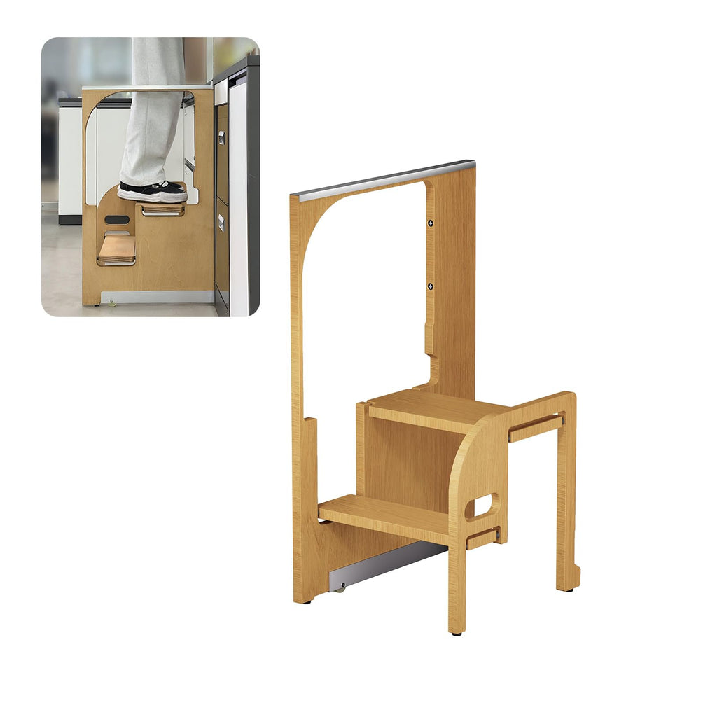 2 Step Foldable Wooden Ladder D91319