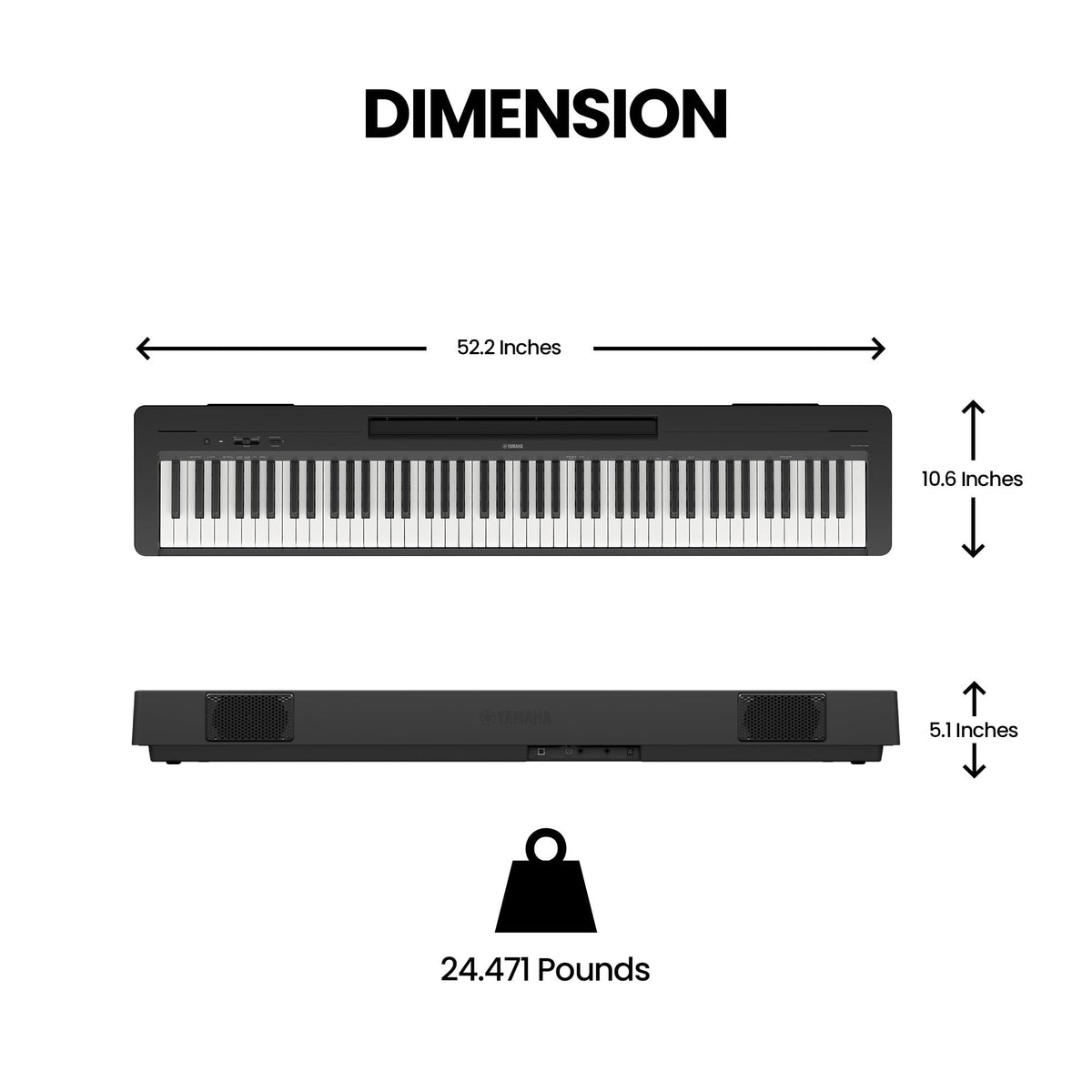 88-Key Digital Piano with Weighted Keys N128097