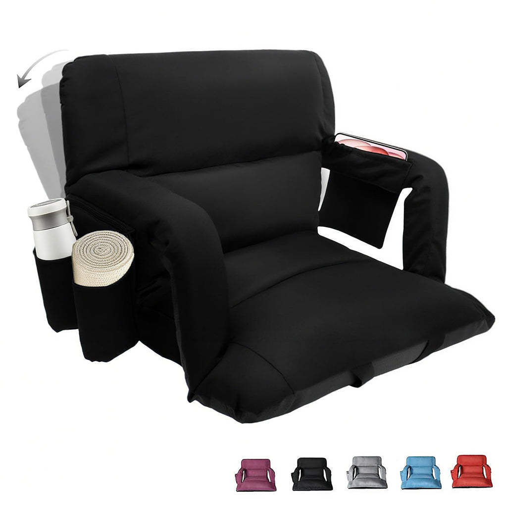 Black 25" Wide Stadium Seat with Back Support O556410