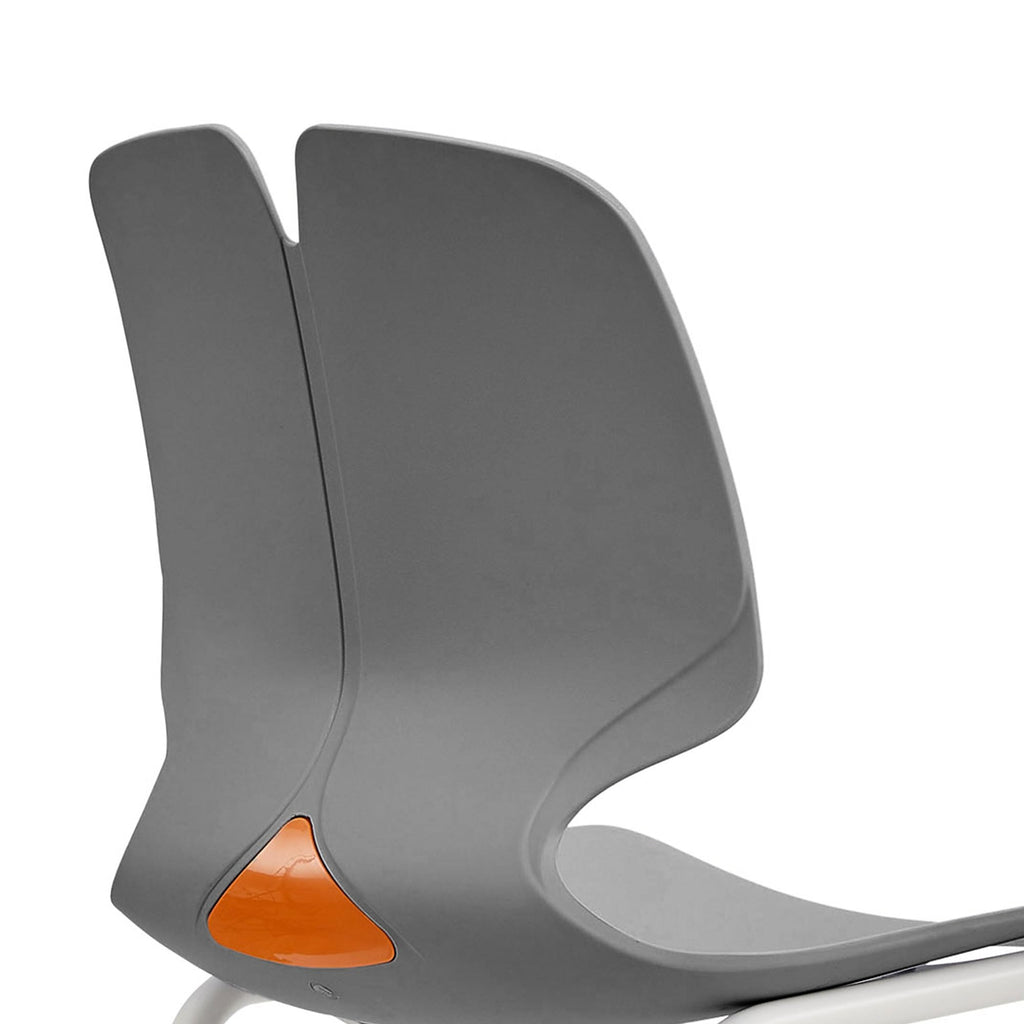 Grey Polypropylene Steel Stacked Office Chair Set F53698
