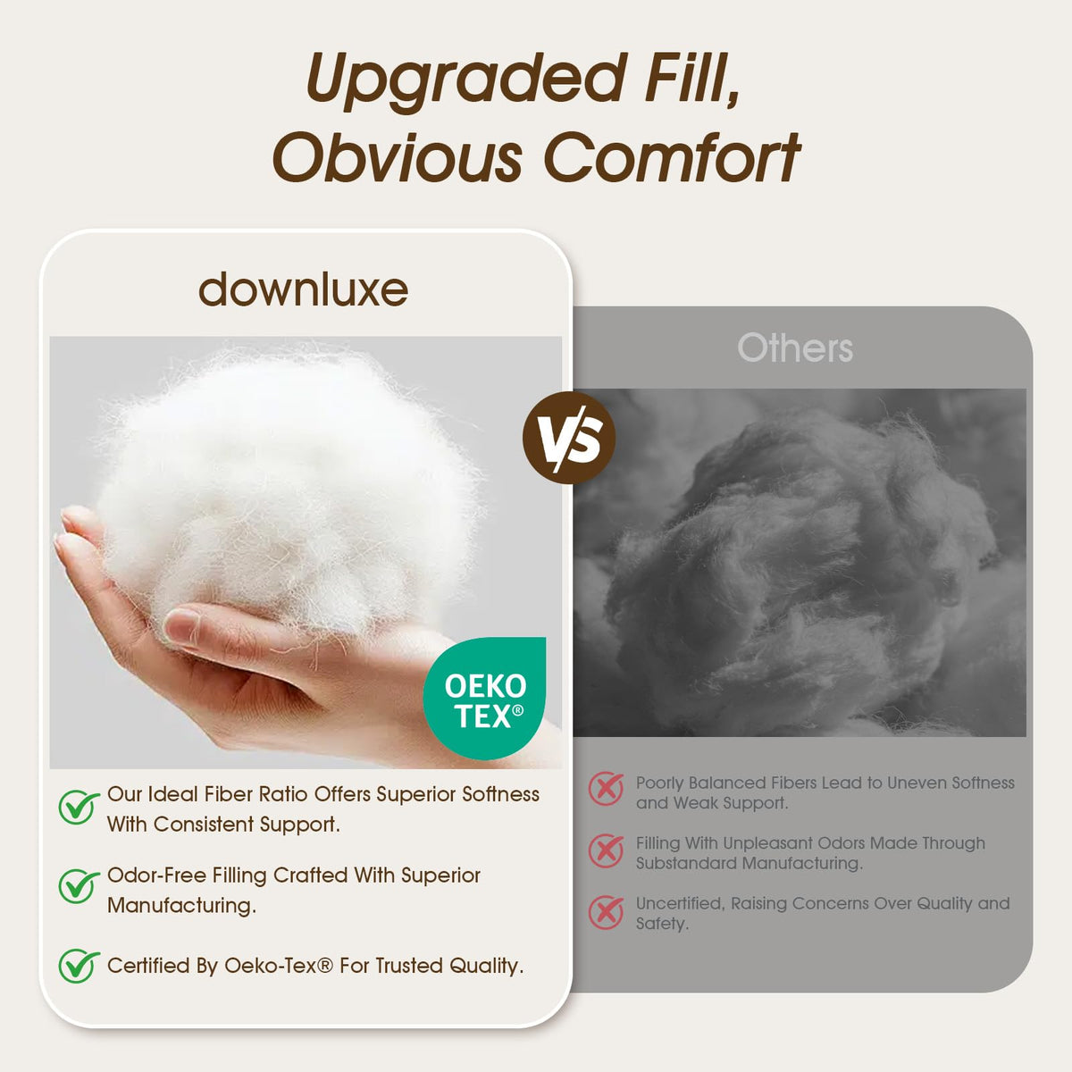 Down Alternative King Size Pillows Set of 2 L611