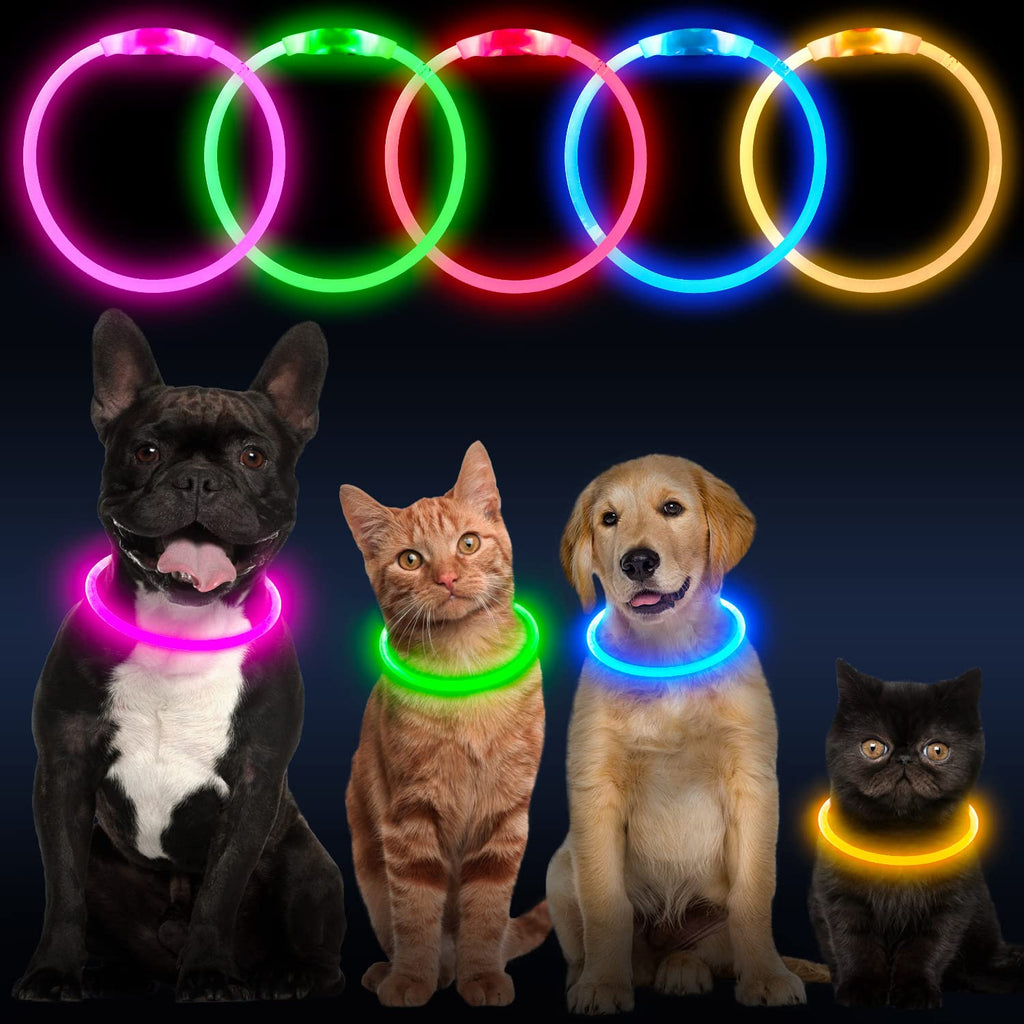 LED Dog Collar USB Rechargeable Green K604258