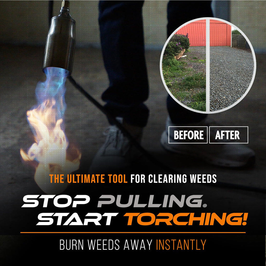 Propane Torch Weed Burner with 13 ft Hose, Adjustable 2,200,000 BTU Self Igniting T58167