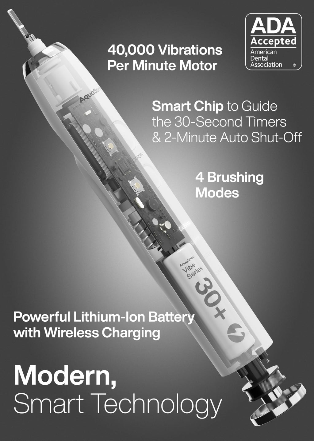 Electric Toothbrush with 8 Brush Heads & Travel Case F39817