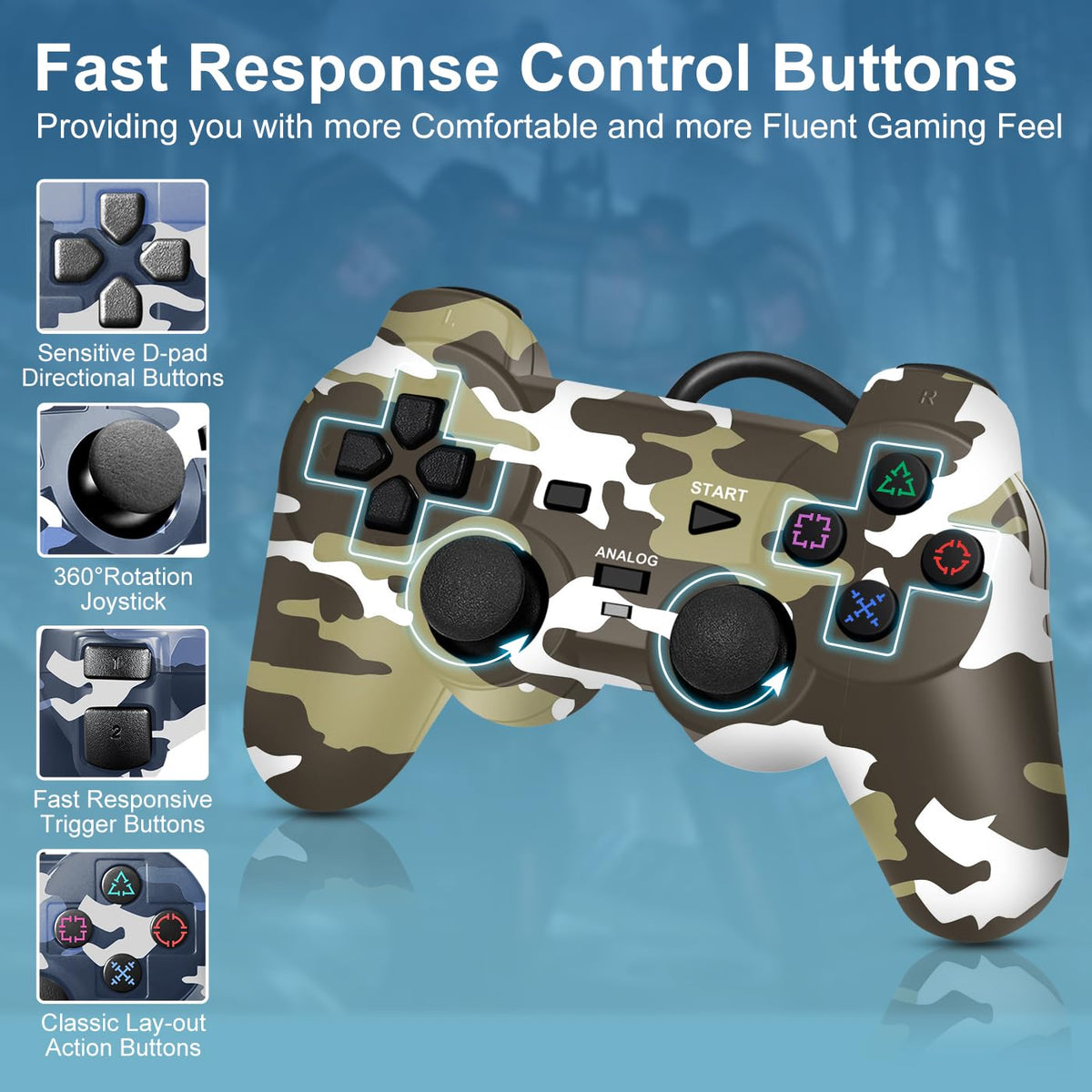 2 Packs Wired Controller U9434