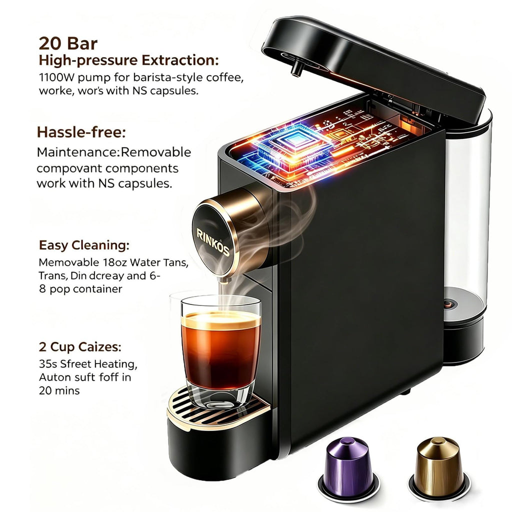 20 Bar Programmable Espresso Machine with 18oz Tank I8323
