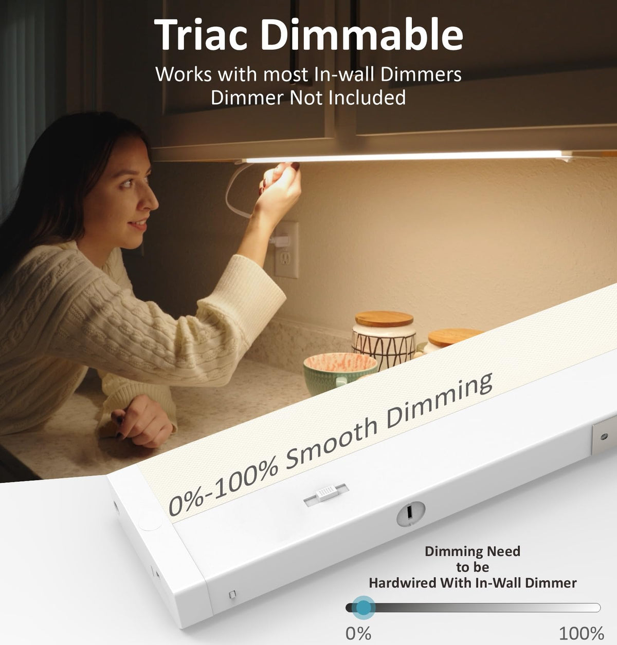 24 Inch 12W Dimmable LED Under Cabinet Lighting C618